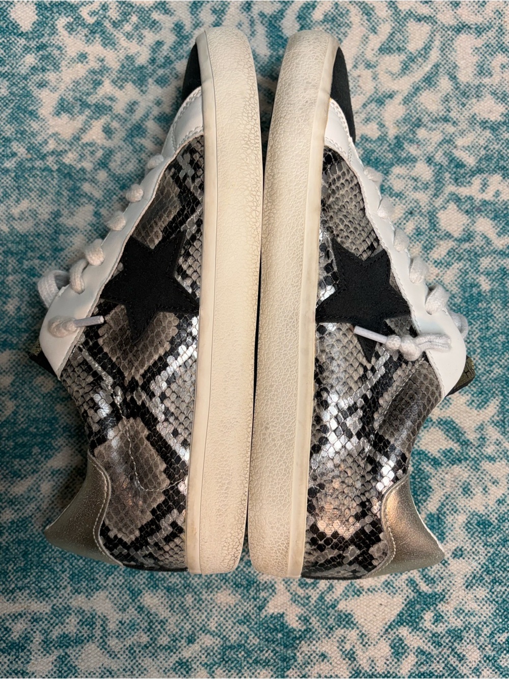 Vintage Havana Snake Print Low Top Sneakers